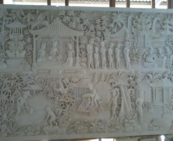 Relief Dinding Rumah  Desain Aktivitas Masyarakat Bali