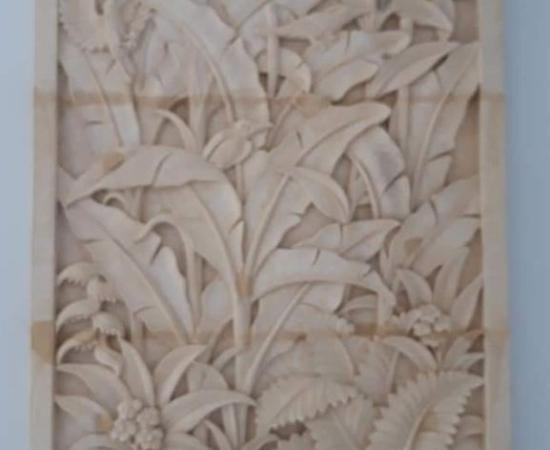 wall panels relief design banana leaf
