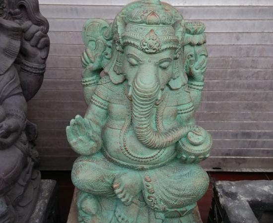 Patung Bali Antik Motif Ganesha