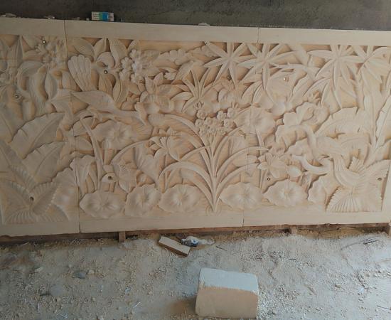 Relief Ukiran Batu Alam Paras Jogja