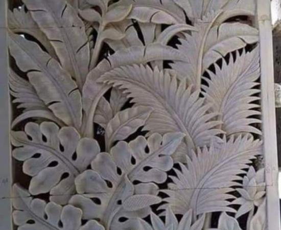 jual Relief Dinding Rumah Daun Pisang Kombinasi Daun Jaka